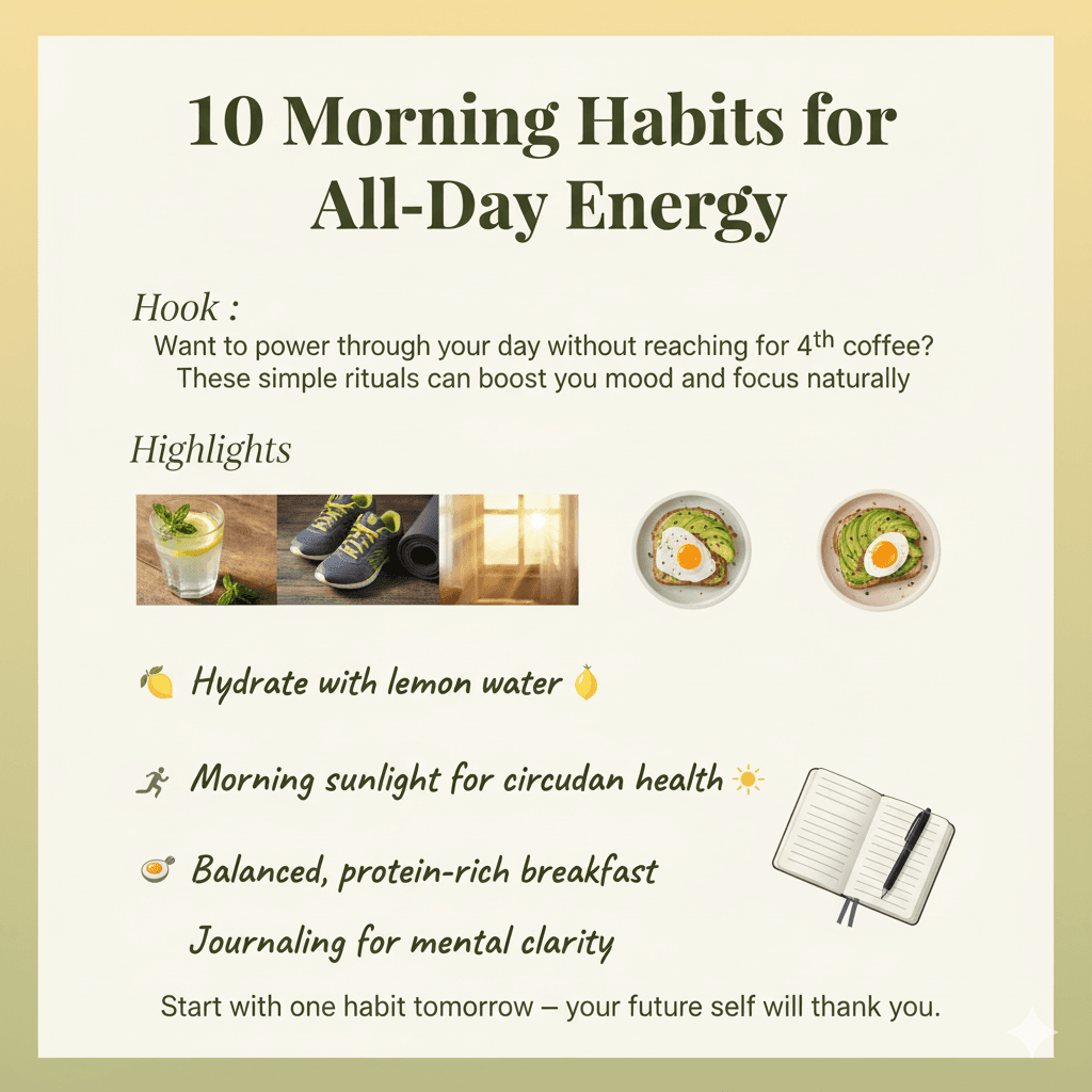 🌞 10 Morning Habits for All-Day Energy